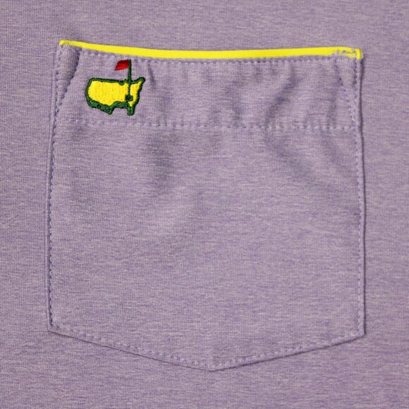 Masters Tech Polo Shirt Mens Large Purple Augusta Golf Polyester Stretch S/S - Picture 6 of 14